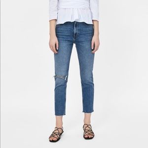 Zara jeans vintage high waist malibu blue. size 8